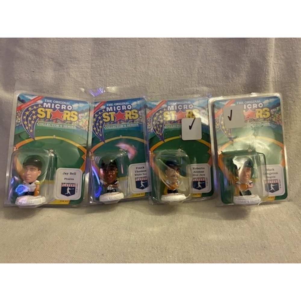 Vintage 1995 Micro Stars MLB Figurine Lot Frank Thomas Roberto Alomar Jay Bell